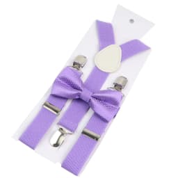 Adjustable Elastic Leather Suspenders Bowtie Set Men Women Baby Blue Braces Straps For Wedding Y-Back Shirt Accessories Gift