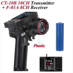 HotRC CT10B 10CH Channel Transmitter CT-10B 2.4G Remote Control 18650 Battery F-10A F-01A 6/8/10CH Gyro Receiver for RC Car Boat
