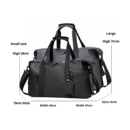Men's Gym Bag - Black Adjustable Shoulder Strap Duffel Bag for Gym, Travel and Sports Lovers, Fitness Gear Bag