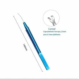 Ophthalmic Retinal Capsulorhexis Forceps Foreign Body Forceps Straight/Curved/Angled Ophthalmic Surgery Instruments 140mm Long