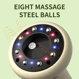 USB Rechargeable Abdominal Massager for Hot Compress and Adjustable Guasha Cupping Intensity Arm and Leg Massage Handheld