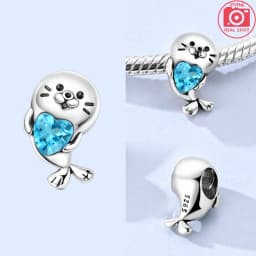 925 Sterling Silver Ocean Series Blue Turtle Starfish Shell Fit Original Bracelet Charms for Women diy Fine Jewelry Gifts
