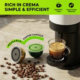 Reusable Vertuo Coffee Capsule – Aluminum Refillable Pod for Delonghi/Next/Pop
