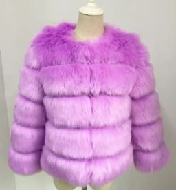 Faux Fur Women Coats Solid Round Neck Full Sleeve Coat Thick Warm Fox Short Open Stitch Elegant Splice Autumn Winter 2024