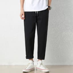 High Quality Summer Thin Men's Casual Pants 95%Cotton Breathable Solid Color Outdoor Elastic Waist Chino Trousers Male Amekaji