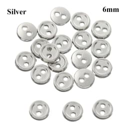 20Pcs Metal Doll Buttons For Doll Clothes Sewing Accessories Round Mini Buttons 3/4/5/6mm For 1/12 1/6 Diy Doll Clothing Buckles
