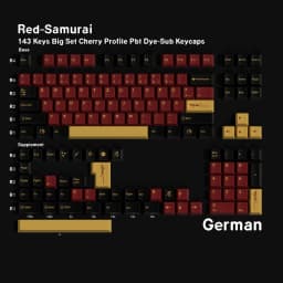 Red Samurai Mechanical Keyboard GMK Keycap Spanish French Russian Arabic Japanese Abnt2 Korean German Cherry Profile PBT Keycaps