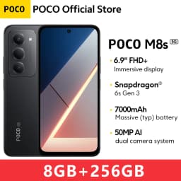 POCO M8s Global Version 5G Smartphone 128GB 256GB Snapdragon® 6s Gen 3 6.9" 144Hz Display 50MP Camera NFC 7000Ah 33W