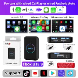 2026 Carlinkit LITE Wireless Android Auto & Car Play Ai Box Usb Watch Videos Online 32GB For Netflix Iptv 3 IN 1 Carplay Tv Box