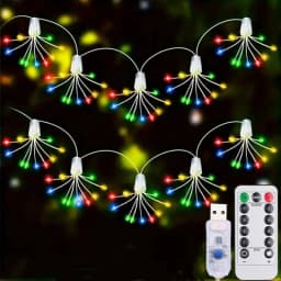 USB Firework Light String LED Garland Fairy Light Burst Star String Lights DIY Flower Decor Light for Christmas Wedding Party