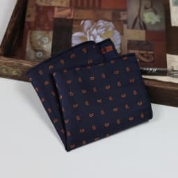 24cm Elegant Brown Pocket Square Mens Polyester Block Paisley Soft Handkerchief Wedding Party Suit Accessories Cravat Neckwear