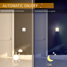 LED Nightlight 3 Brightness Adjustable With Dusk To Dawn Motion Sensor Dimmable Plug In Night Light For Bedroom Bathroom Kitchen
