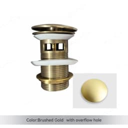 Bathroom Basin Sink Brass Pop Up Drain Waste Stoppers With or Without Overflow Hole Washbasin Bathroom Faucet Accessories