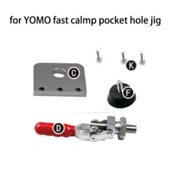 Pocket Plugs Plastic Caps Screw Clamp Drill Bit Sleeve For YOMO Pocket Hole Jig System