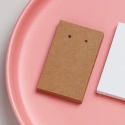 50PCS 6.5x4cm 2 Holes Blank Vertical Display Cards For Stud Earrings Drop Jewelry Cardboard Small Businesses Packaging Supplies