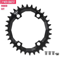 PASS QUEST 96BCD OVAL Road Bike Narrow Wide Chainring 30-42T Chain Wheel Black Bicycle Accessories