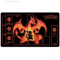 Kanto Starters Elemental TCG Playmat Non-slip Rubber Desk Mat