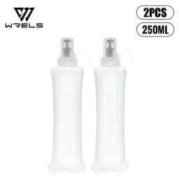 WRELS Soft Flask Folding Collapsible Water Bottle TPU BPA Free Outdoor Sport Running Cycling Hydration Portable Water Bottle