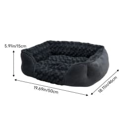 Livingandhome Soft Grey Pet Sleeping Bed for Small Medium Large Removable Dogs Puppy Bed Pet Supplies