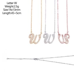 925 Sterling Silver D VVS1 Diamond Full Moissanite Pendant Necklace for Women Letter Sparkling Moissanite Jewelry