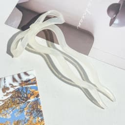 U-Shaped Bow Hair Stick Acrylic Hairpin for Women Fashion Hair Clip Comb Bun Sweet Headwear Hairstyle Girls Hair Accessories