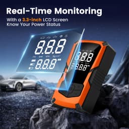 STSCELZ Portable Jump Starter Air Compressor for 12V Cars, 150 PSI Tire Inflator with Digital Gauge and Auto Shut-Off