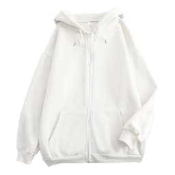 High Street Hoodie Men Solid Color Zip Up Long Sleeve Loose Jacket Coats Casual Hooded Sweatshirt Y2K Fashion Outdoor Clothes