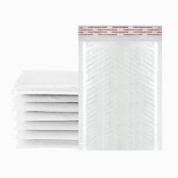 500PCS Poly Bubble Mailers Padded Envelopes Self Seal Bubble Lined Waterproof Cushion Shipping Enveloper Mailers White