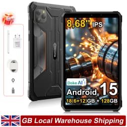Blackview Active 5 Android Pad 6GB RAM 128GB ROM 8.68'' IPS 90Hz Android 15 Rugged Tablet PC 6600mAh NFC Fingerprint 4G Calling