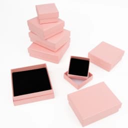 1PCS Multi Size Square Ribbon Jewelry Box With Ring Earring Necklace Bracelet Charm Jewelry Kraft Paper Gift Packaging Box Suppy