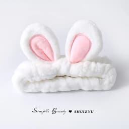 Cute face wash headband with plush headband, widened anti slip face wash, makeup application, moisture-proof hair, sports face w