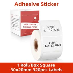 Phomemo Thermal Papel for M110/M200 Printer Home Office Labels Colorful Adhesive Paper Round Square Printable Sticker Paper
