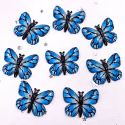 Resin Shiny Colorful Crystal Butterflies Flatback Rhinestone 1 Hole Appliques Ornaments 10pcs Home Figurines decor Crafts