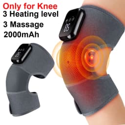 Heated Knee Massager Thermal Support Wrap with 3 Level Adjustable Vibration Leg Warmer for Relaxation