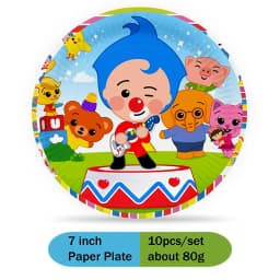 Cartoon clow Theme Baby Shower Toy Gift Disposable Napkins Plate Cups Digital Balloon Banner Children Birthday Party Decorations