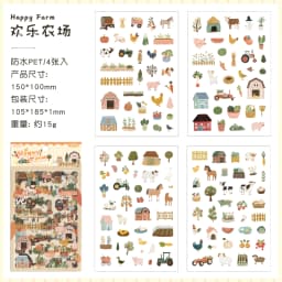 4/24 Sheets Cute Magazine Scrapbooking Stickers Pack DIY Junk Journal Material Decoration Album Diary Stationery supplies