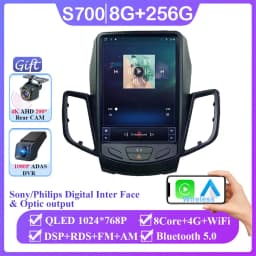 9.7" Android 16 Car Radio Carplay For Ford Fiesta Mk7 2009 2010 2012 2013 2014 2015 2016 Multimedia Player Stereo Screen DVD