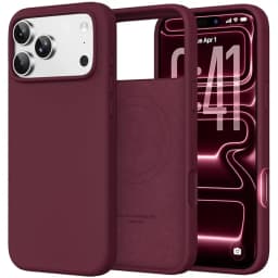 Liquid Silicone Magnetic Case for iPhone 17 Air 16 15 14 13 12 18 Pro Max Plus 17Pro 18Pro for Magsafe Burgundy Red Phone Cover