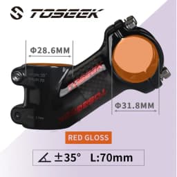 Toseek Stem MTB Carbon + Aluminum Mtb Handlebar Stem Bike Power 31 8mm Bicycle Handlebar Table 10 17 25 35 Degree Stem Bike Part
