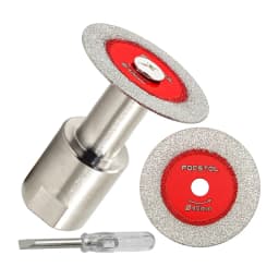 FOCSTOL Diamond Cutting Disc Glass Jade Crystal Tile Marble Saw Blade Brazed Glass Engraving Round Shank Mini Saw Blade