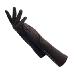 Gloves winter ladies gloves suede long 35CM arm suede fashion suede touch screen thick black gray beige dark blue brown light gr