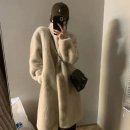 Winter 2026 New Women's Thickened Long Fur Coat Eco-friendly Synthetic Mink Fur Outerwear Korean Style Loose Fit Commute Wind