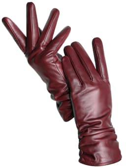 Simple Women's Gloves Winter Warm Plus Velvet Short Thin Touch Screen Gloves Driving Color Women's Leather Gloves High Quality