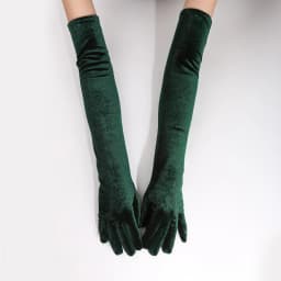 Elegant Velvet Solid 53cm Long Gloves Women Fluffy Gloves Full Finger Party Evening Dress Etiquette Stage Performance Gloves