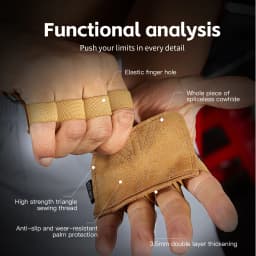 2 PC Powerlifting Gym Gloves Breathable Horizontal Bar Booster Gloves Weightlifting Leather Palm Guard Fitness Gloves Men Women
