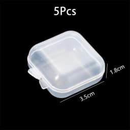 5/10Pcs Small Boxes Square Transparent Plastic Box Jewelry Storage Case Finishing Container Packaging Storage Box for Earrings