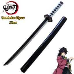 Demon Slayer Katana Sword Original Assembled Anime Cosplay Props Orange Kyoujurou Tanjirou Tokitou Muichirou Swords 72cm