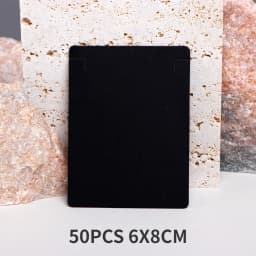 50PCS 6x8cm Black White Brown Necklace Display Cards For Jewelry Blank Holder Cardboard Small Businesses Packaging Supplies