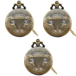 2024 Features Airborne Badge Hollow Quartz Pocket Watch Gentleman's Necklace Pendant Clock Men's And Women's Jewelry Gifts