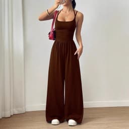 Spring Fall 2025 New Arrival Women's Jumpsuit Solid Color Double-Strap Relaxed-Fit Casual Pants Y2k Clothing